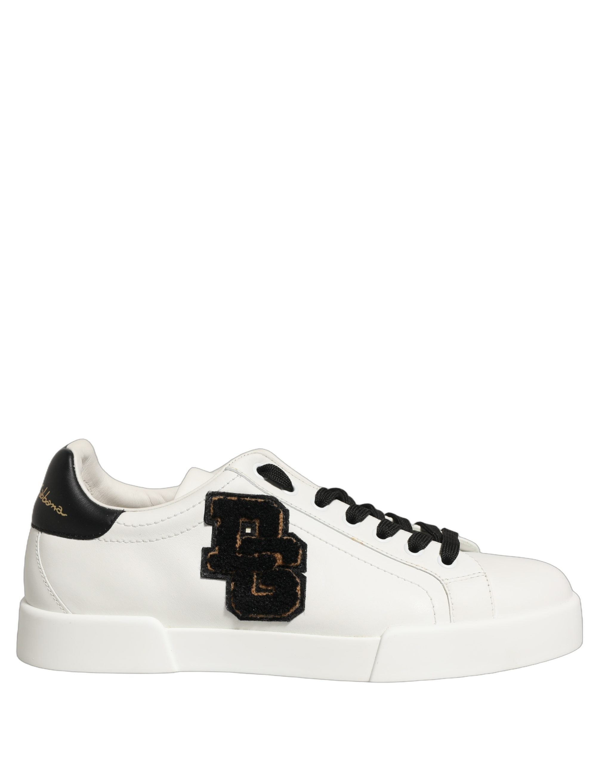 Dolce & Gabbana White Leather DG Logo Low Top Sneakers Shoes
