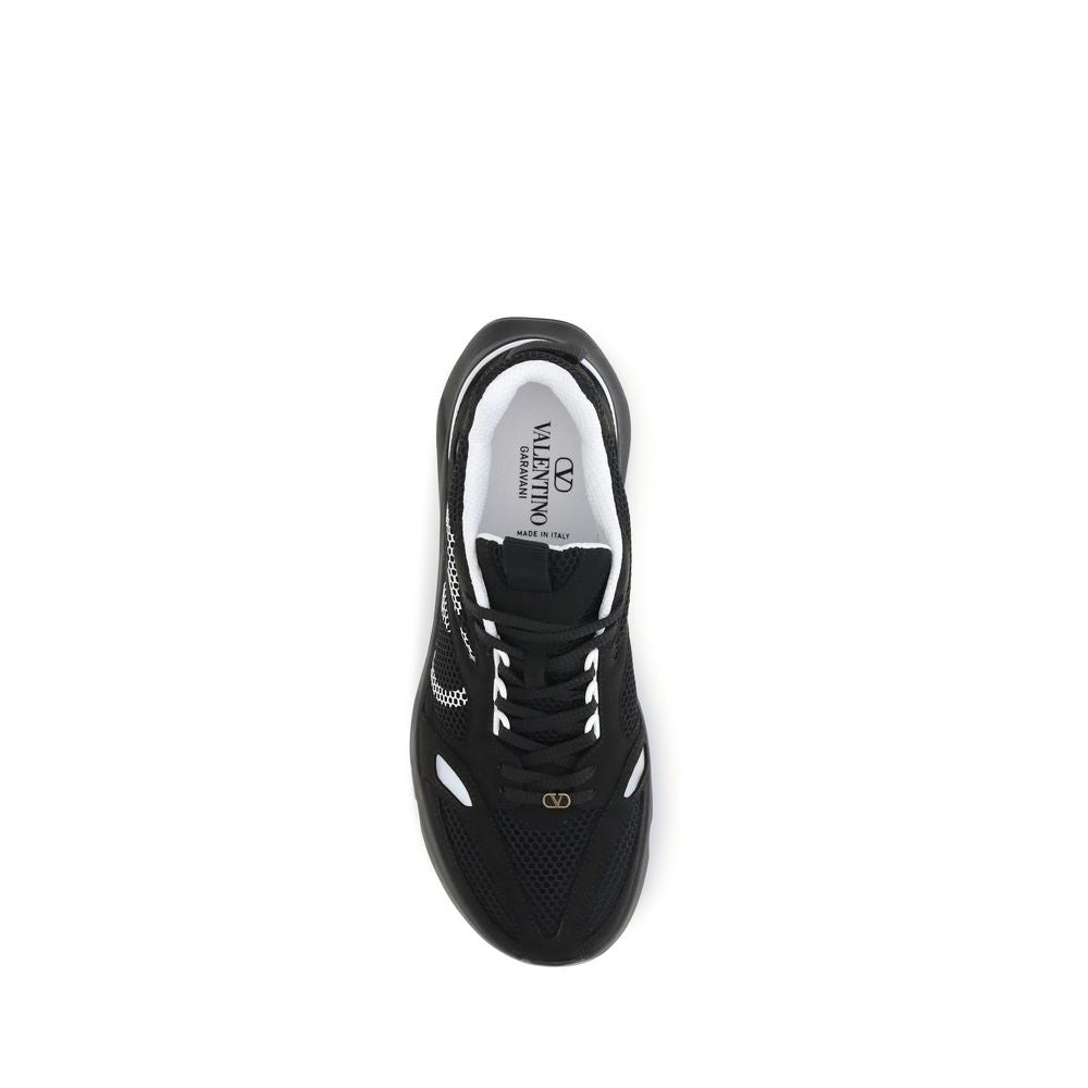 Valentino Garavani Black Polyester Athletic Sneakers