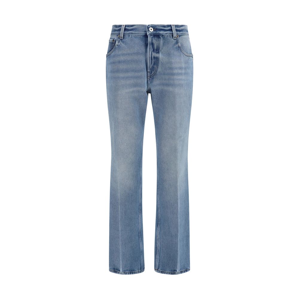 Miu Miu Blue Polyester Relaxed Fit Jeans