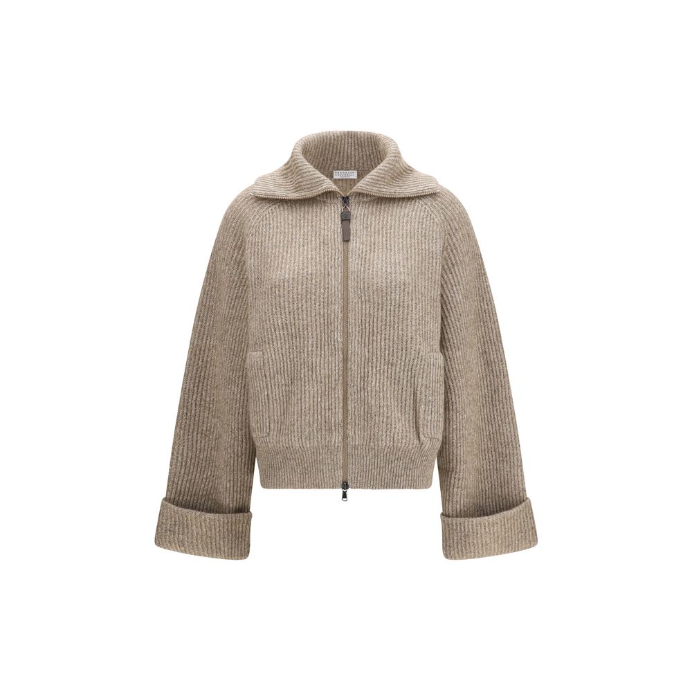 Brunello Cucinelli Beige Cashmere Sweatshirt