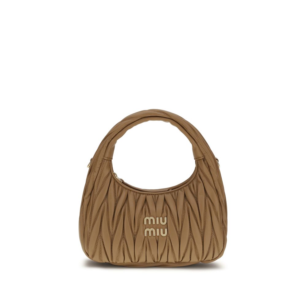 Miu Miu Beige Calf Leather Bos Taurus Shoulder Bag