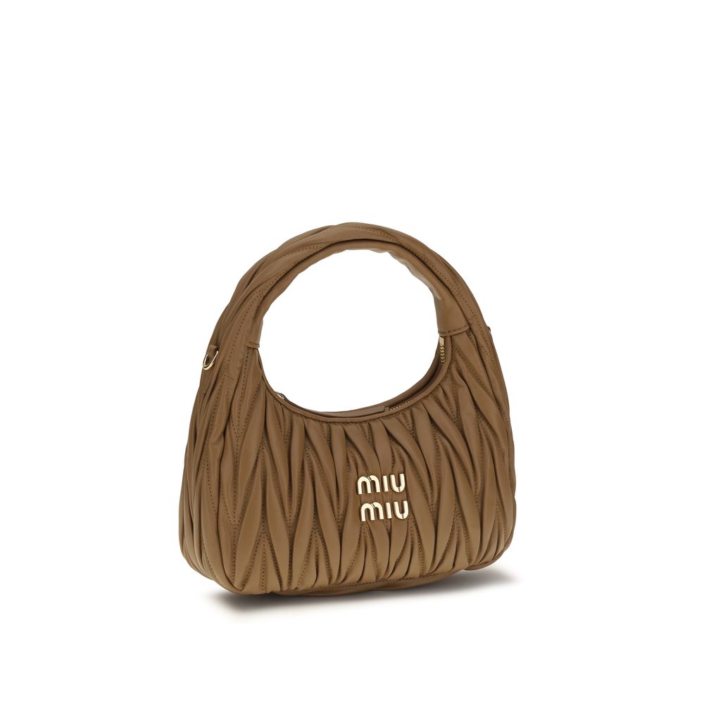 Miu Miu Beige Calf Leather Bos Taurus Shoulder Bag