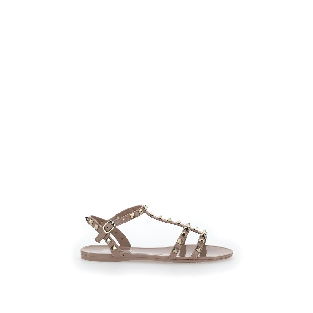 Valentino Garavani Pink Rubber Flat Sandals