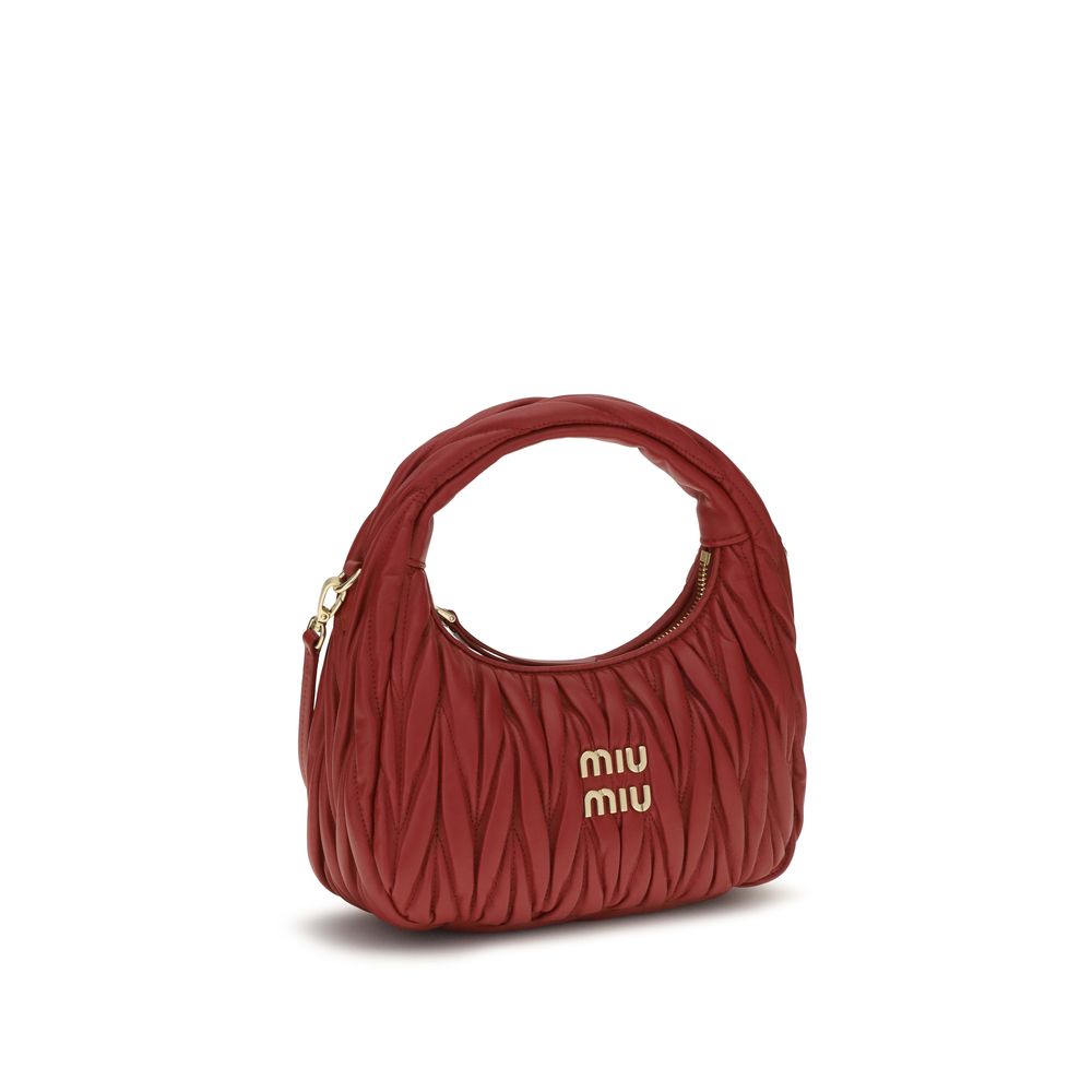 Miu Miu Red Calf Leather Bos Taurus Handbag
