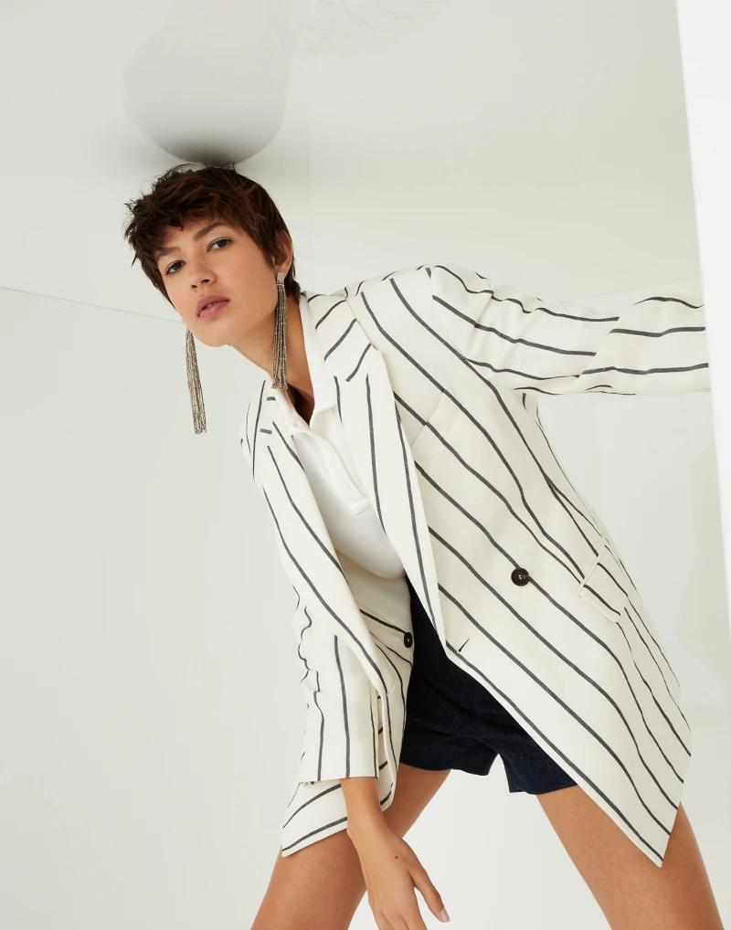 Brunello Cucinelli Bicolor Linen Blazer