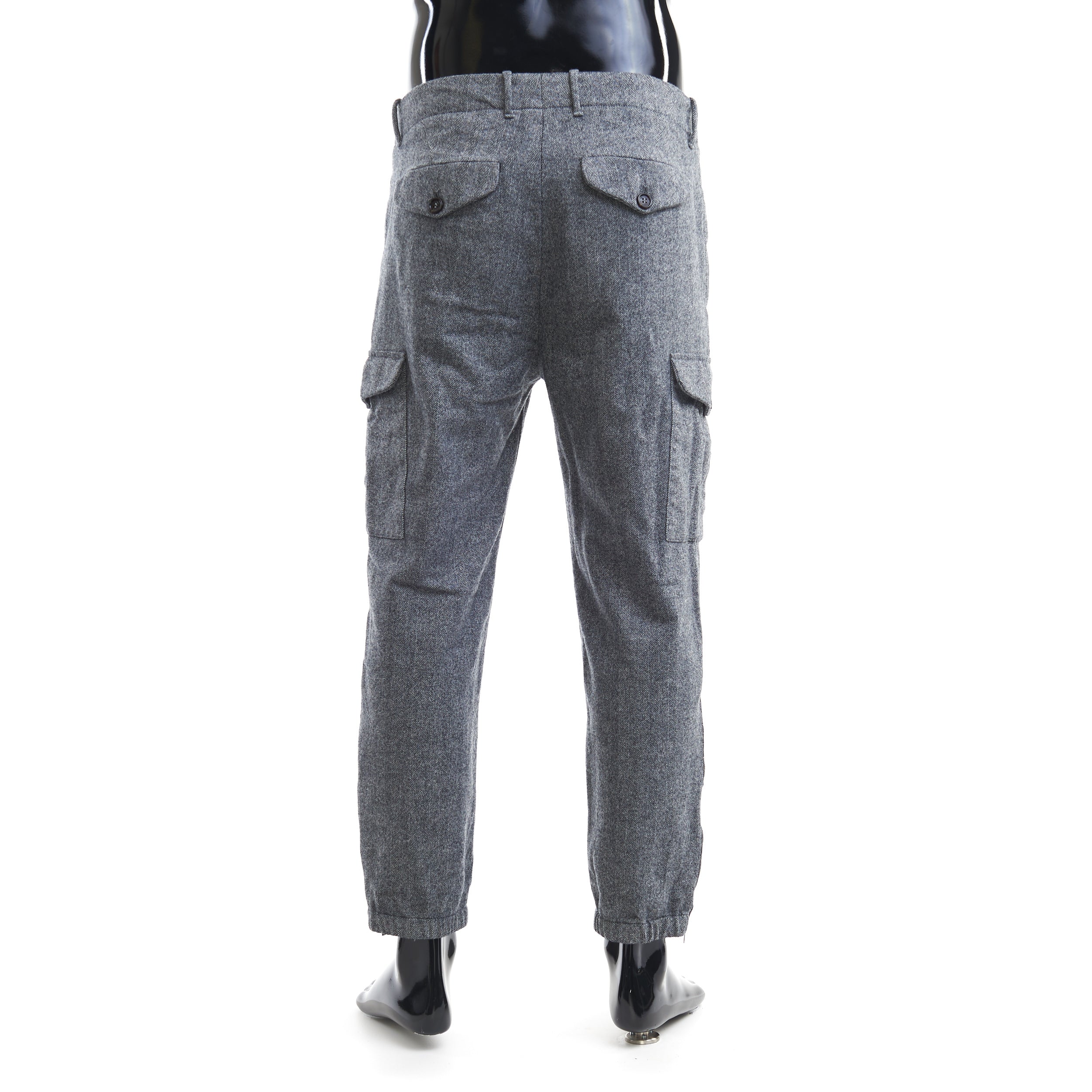 Brunello Cucinelli Gray Wool Cargo Pants