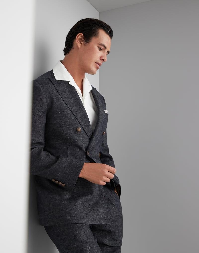 Brunello Cucinelli Black Linen Blazer