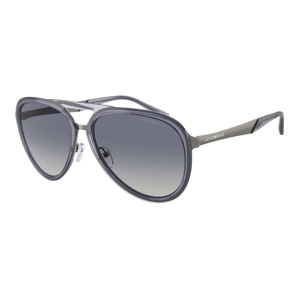 Emporio Armani Blue Metal Sunglasses