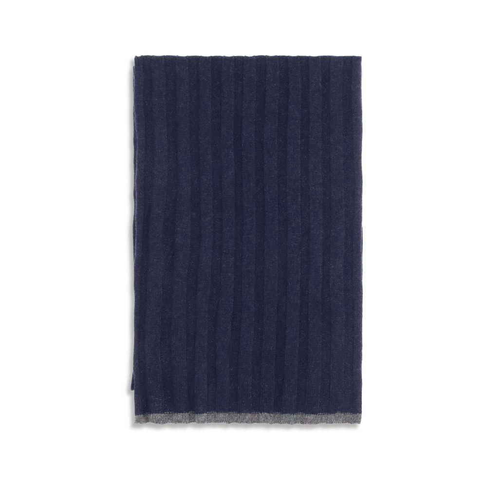 Brunello Cucinelli Blue Cashmere Foulard