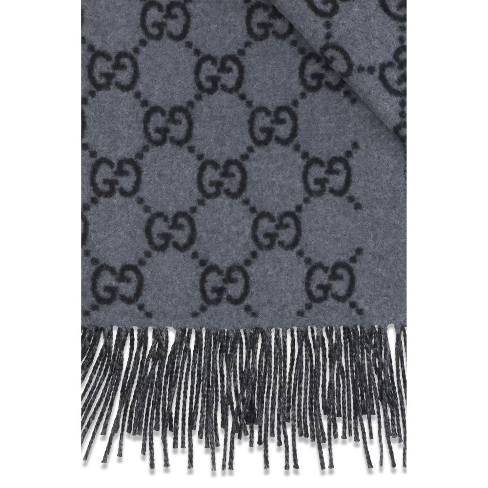 Gucci Blue Cashmere Foulard