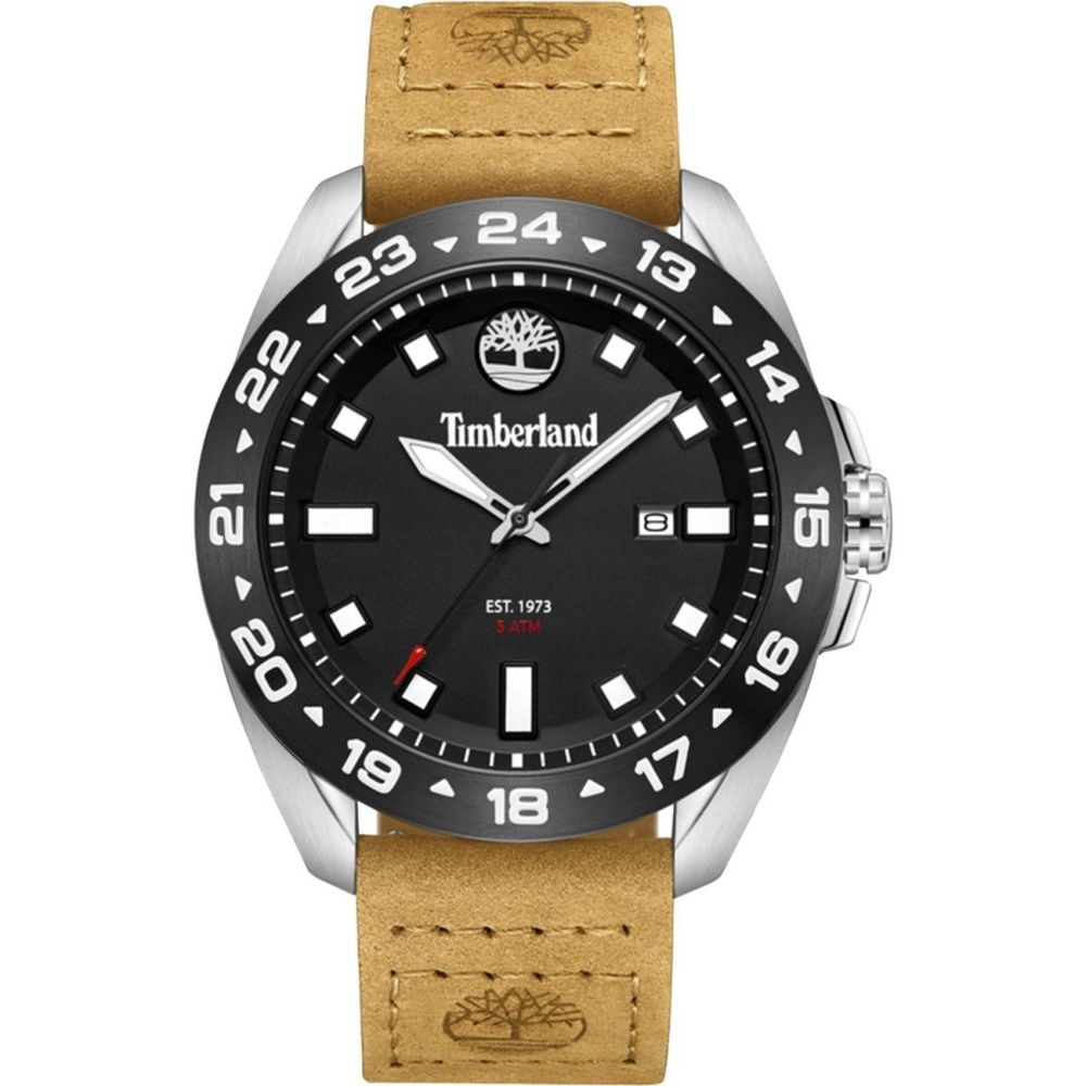 Timberland Brown Leather Dress Watch