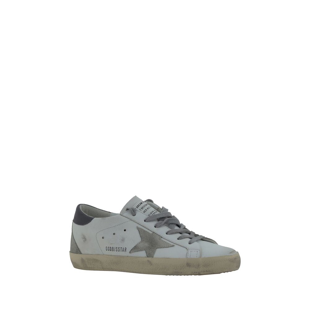 Golden Goose White Goatskin Low Top Sneakers