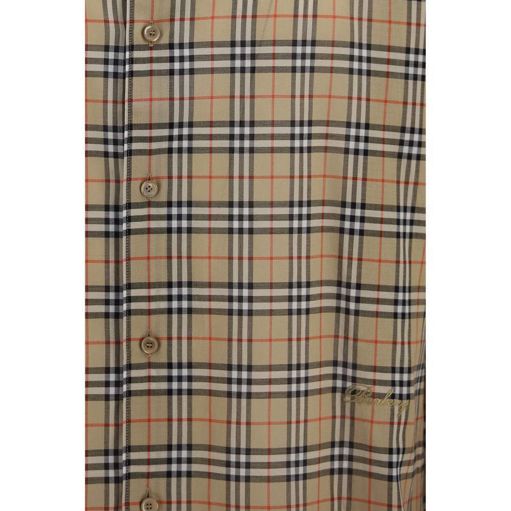 Burberry Beige Cotton Pattern Shirt