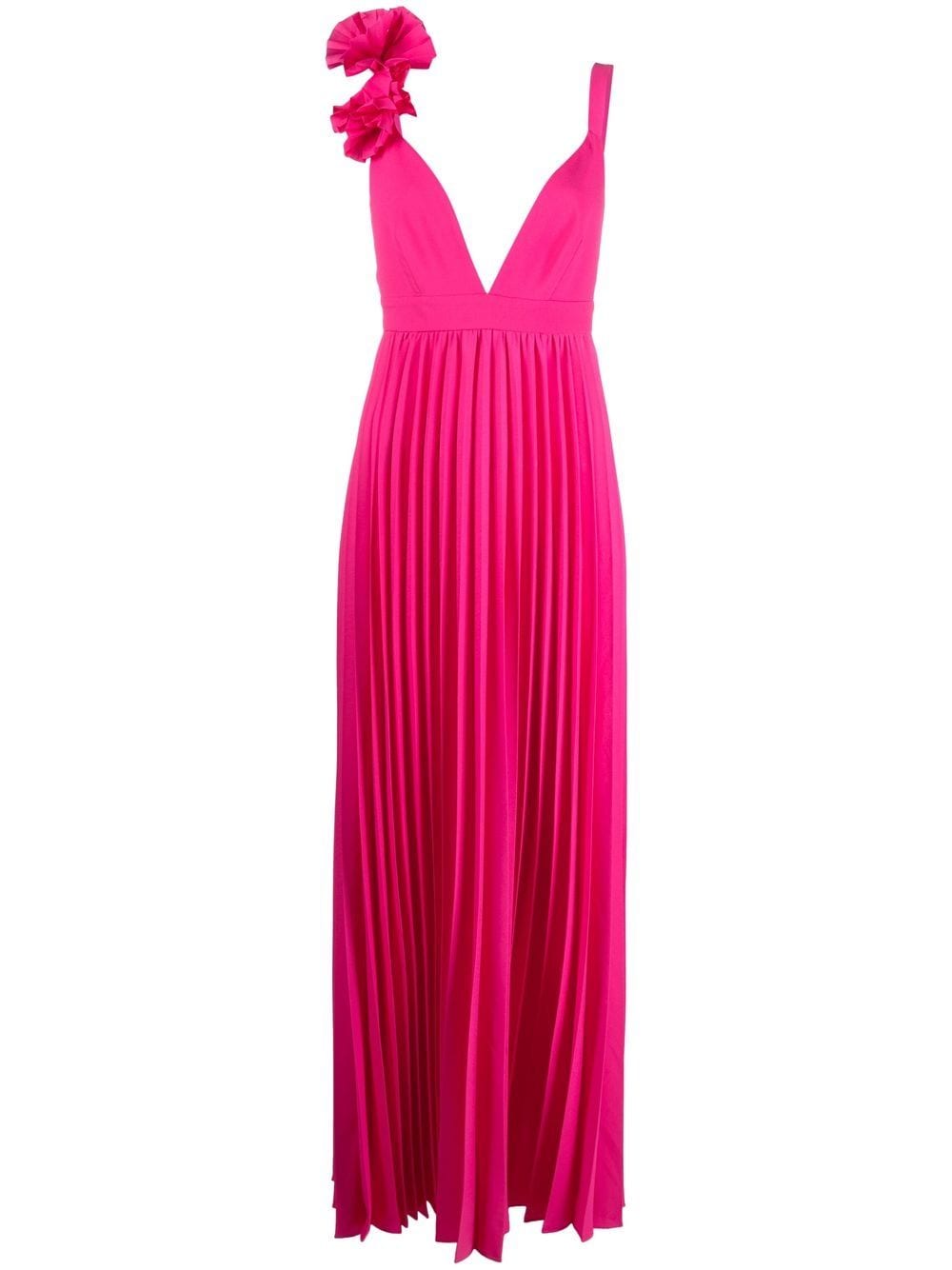 P.A.R.O.S.H. Palmer pleated maxi dress