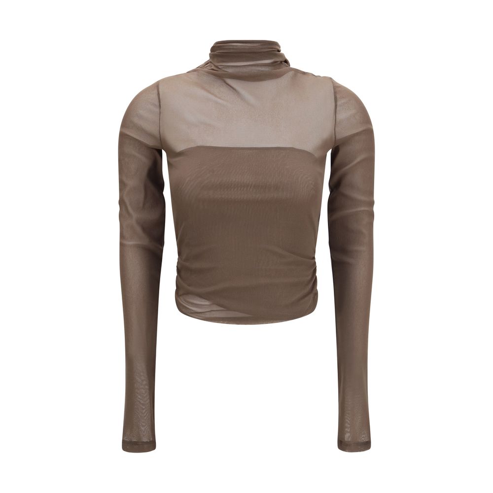 Lemaire Brown Polyamide Pattern Shirt