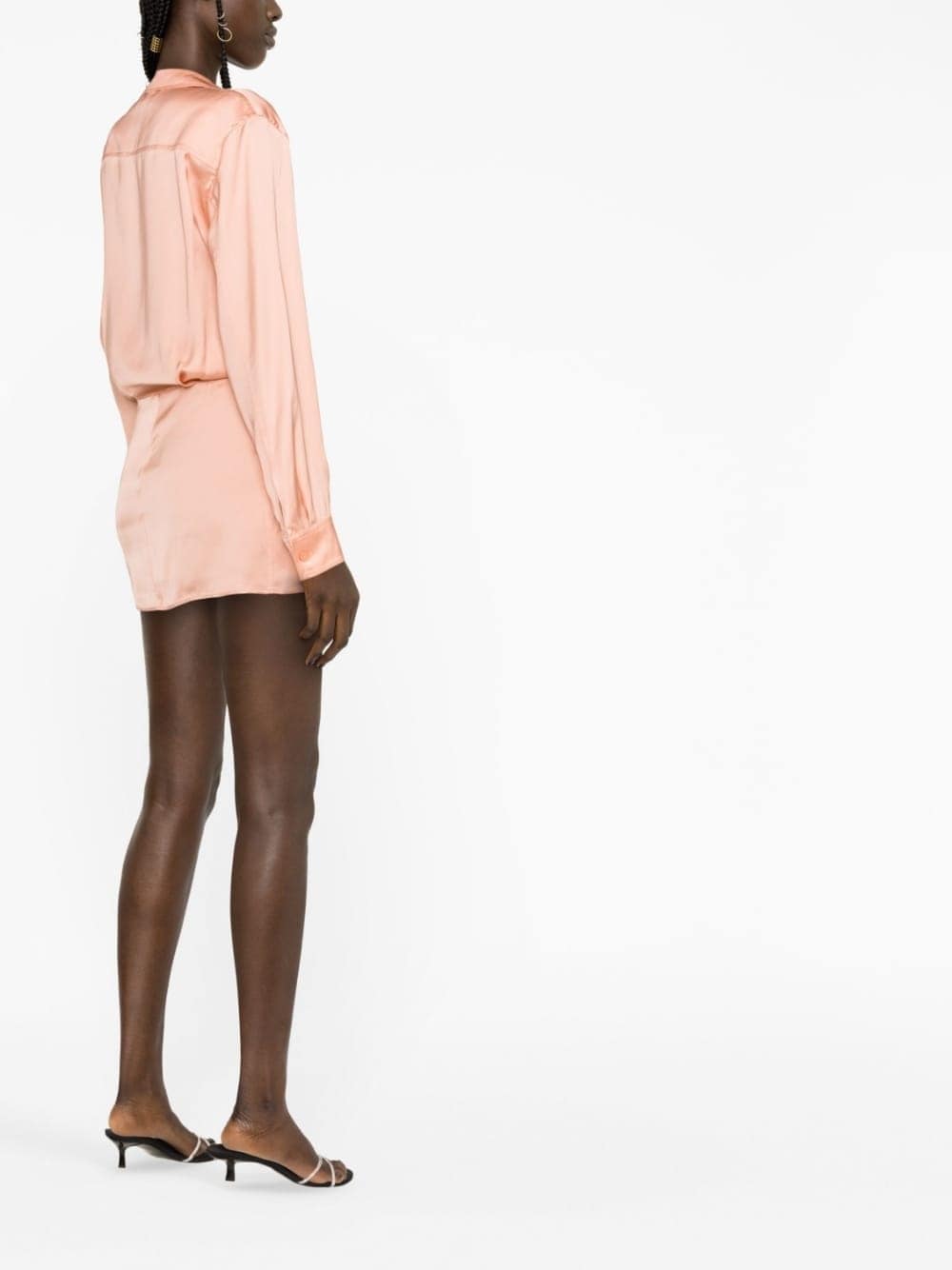 Off White Off White twist-detail shirt dress
