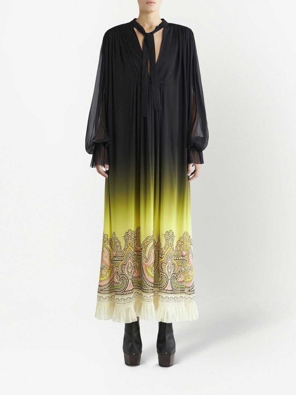 Etro Etro Silk dress with paisley print and gradient effect