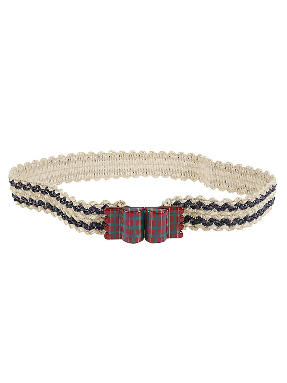 Exquisite J Exquisite J Striped raffia belt