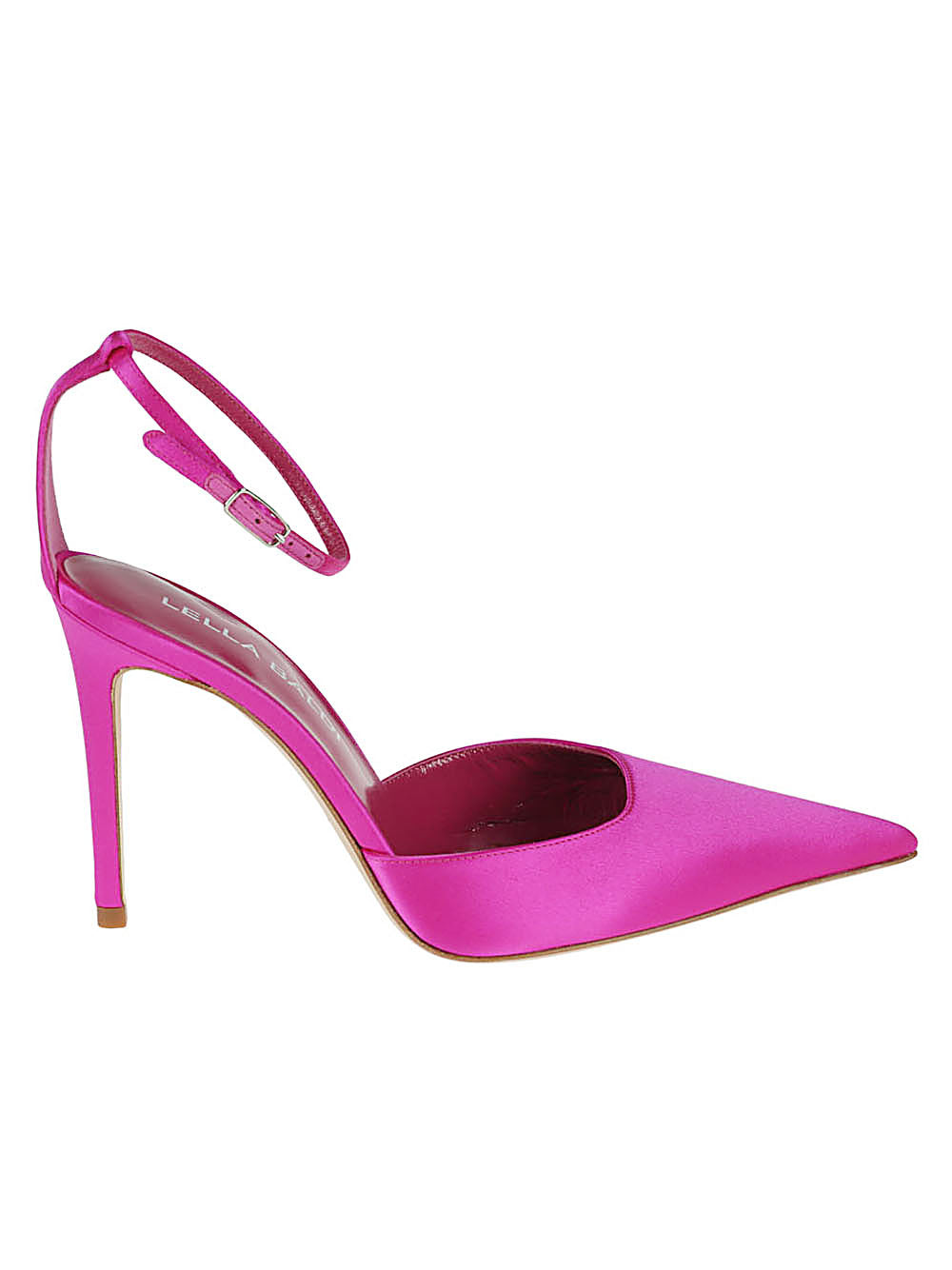 Lella Baldi fuchsia satin pumps