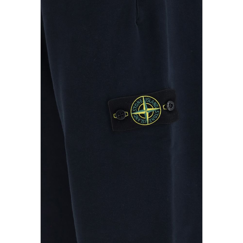 Stone Island Blue Cotton Joggers (Workout Pants)