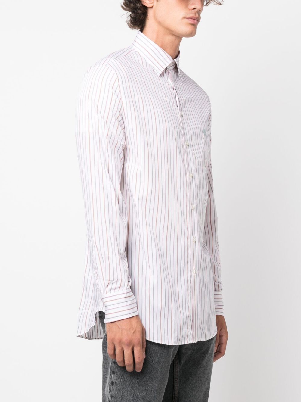 Etro Etro Striped shirt with embroidery