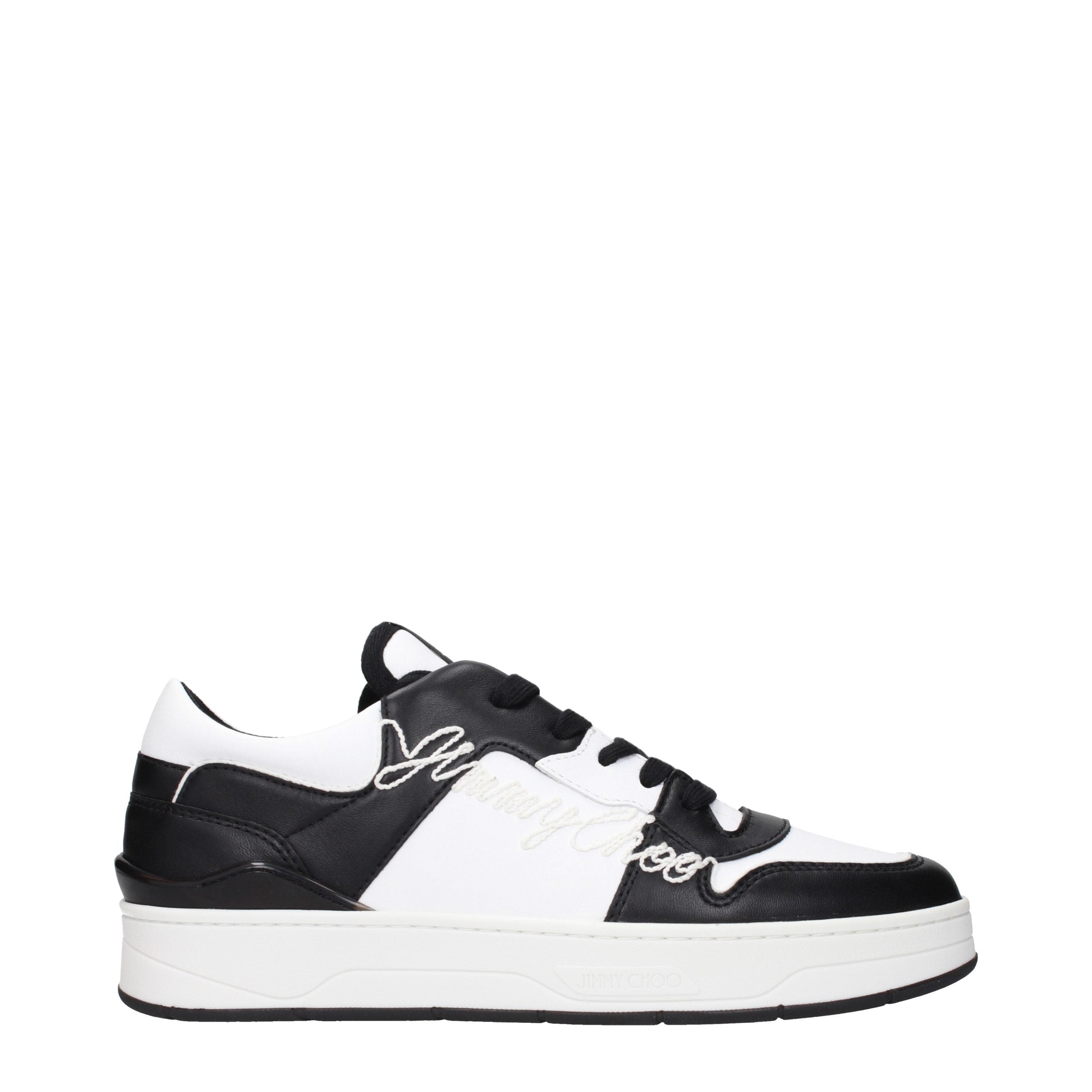 Jimmy Choo Black Leather Sneakers