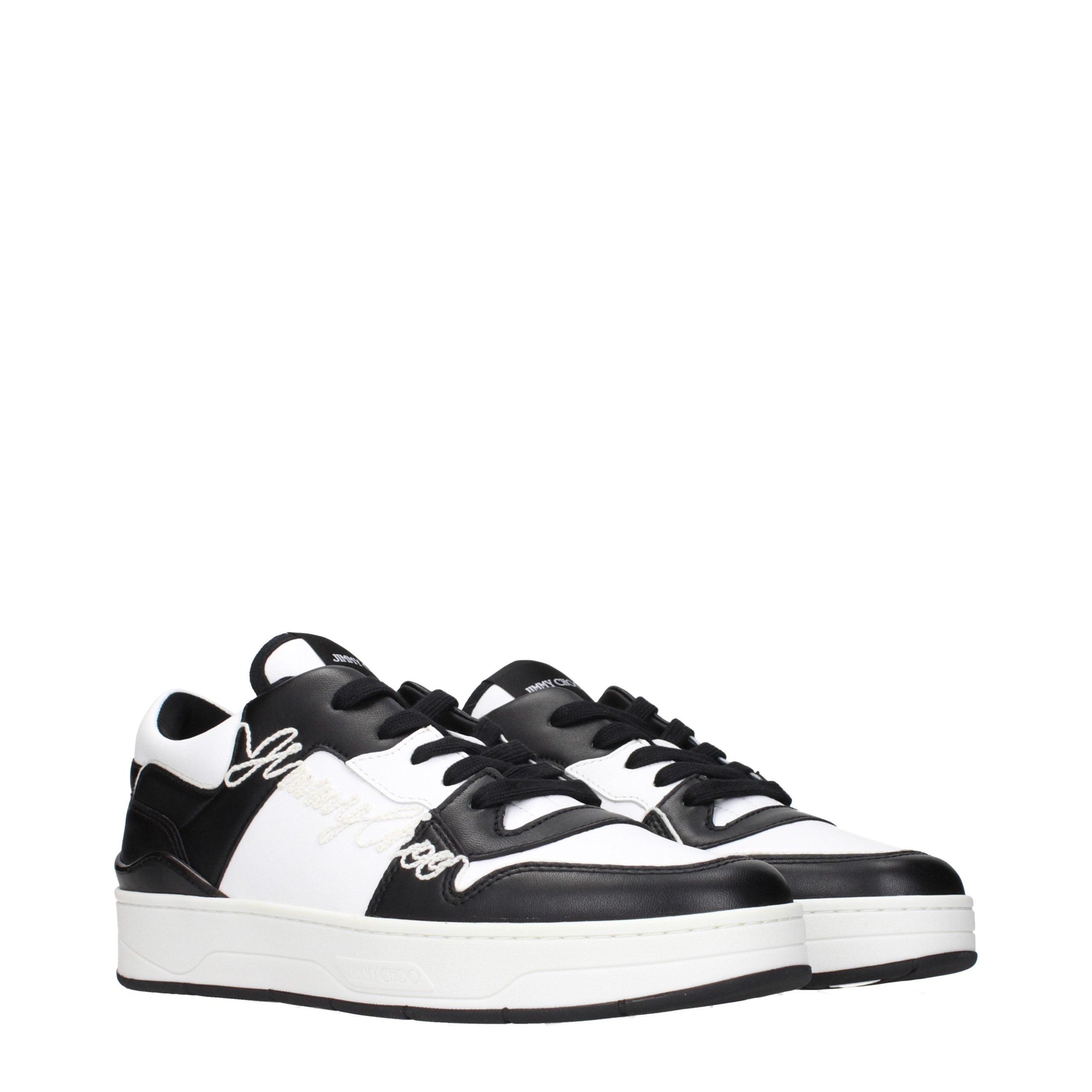 Jimmy Choo Black Leather Sneakers