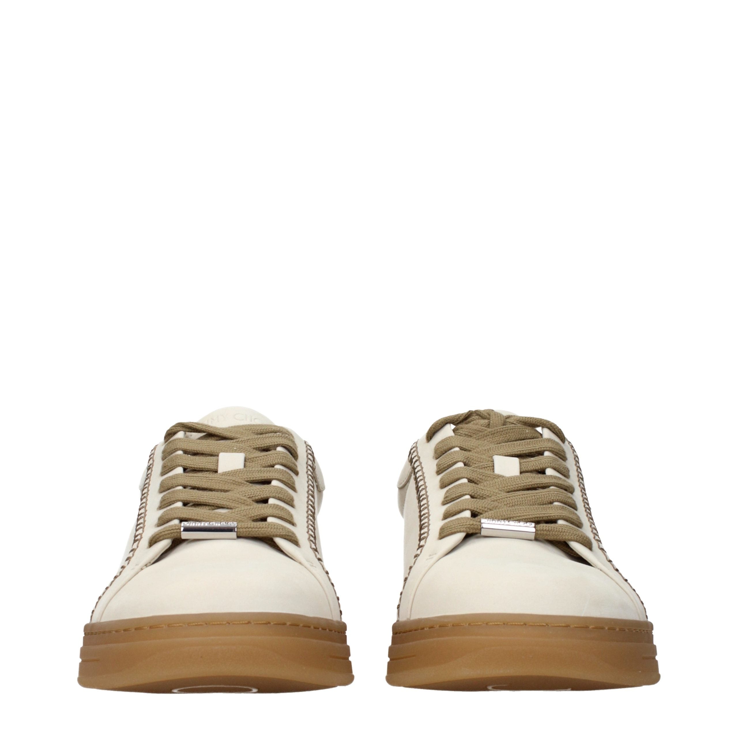 Jimmy Choo Beige Leather Sneakers