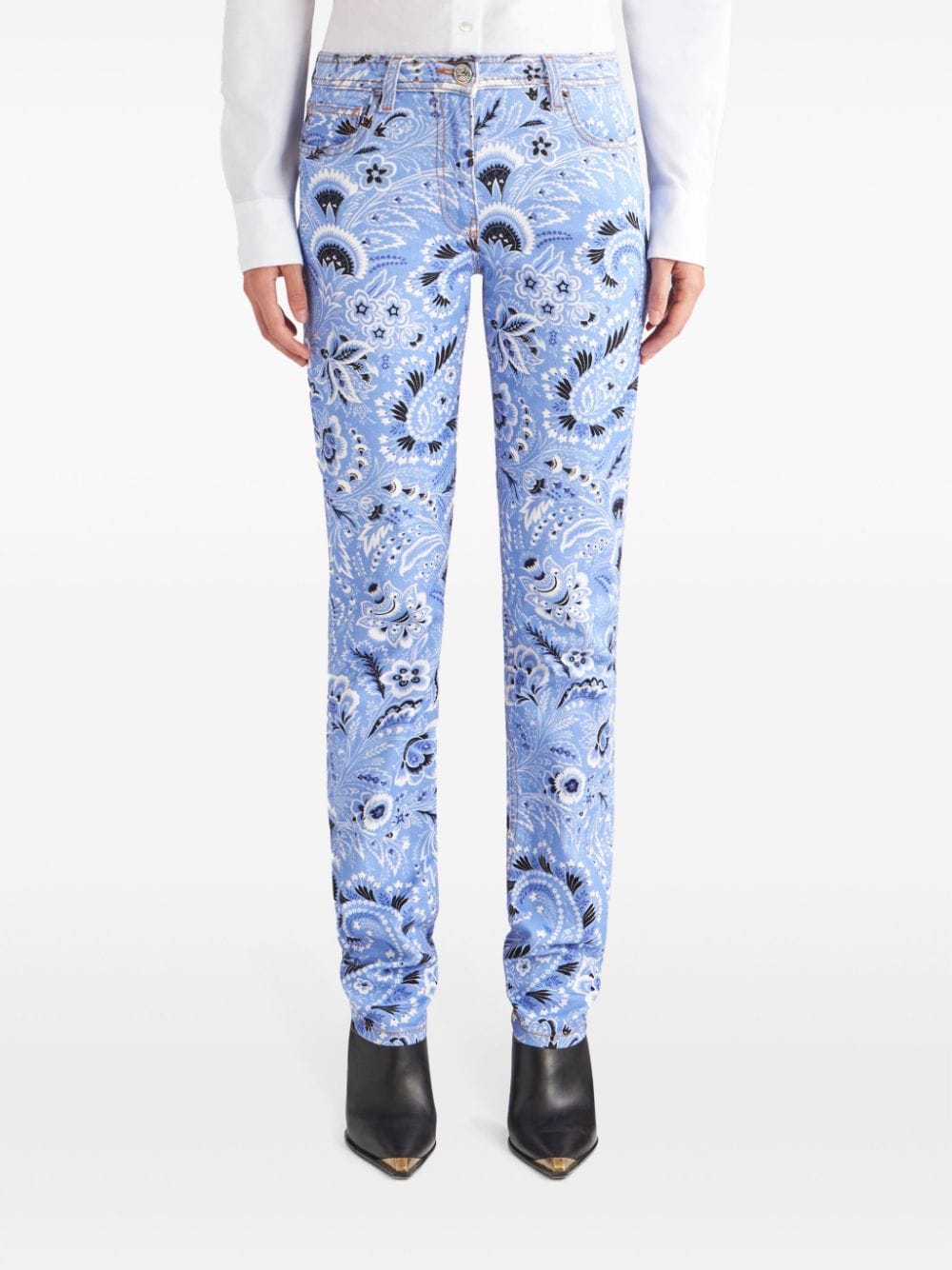 Etro Etro Bandana-print skinny jeans
