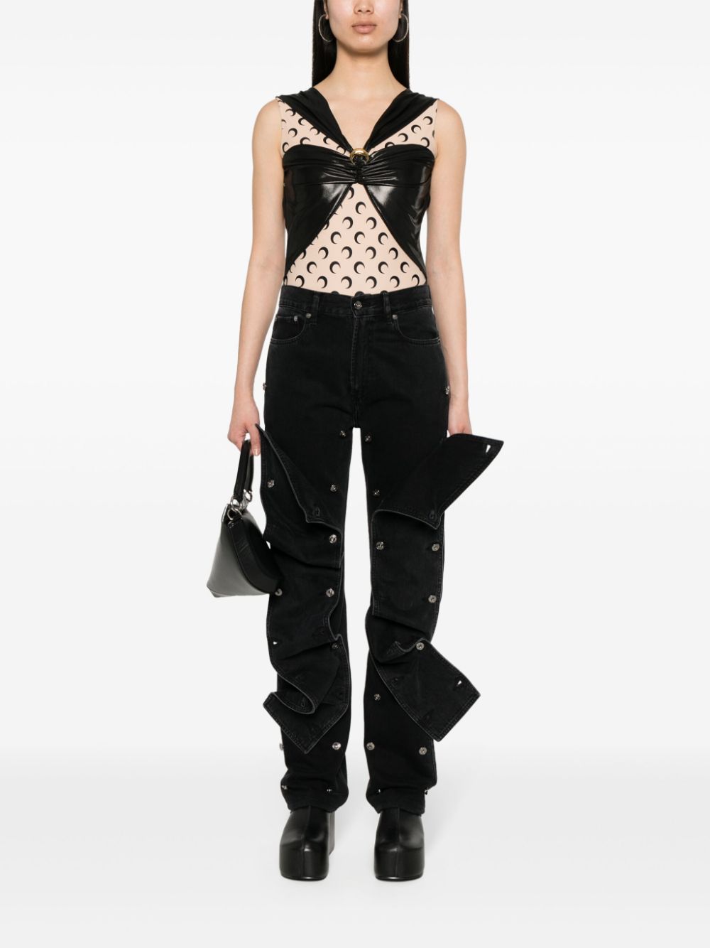 Marine Serre Marine Serre Bodysuit with Moon print