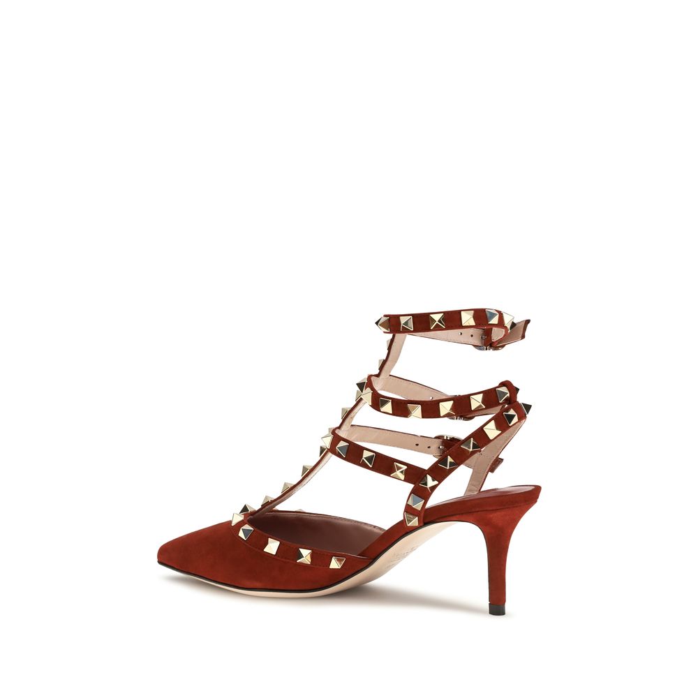 Valentino Garavani Red Suede Leather Pumps