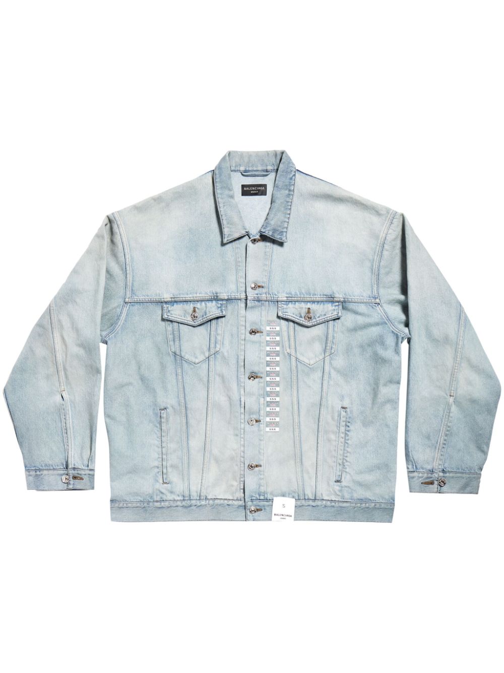 Balenciaga Balenciaga Denim jacket with flap pockets and drop shoulder