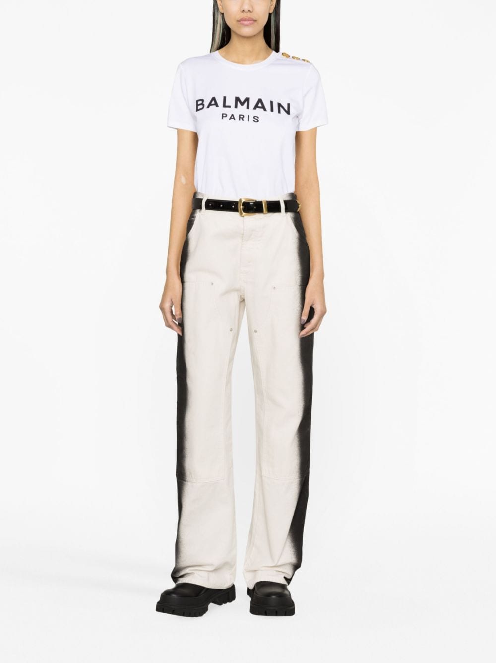 تي شيرت Balmain Balmain بطبعة Balmain Paris