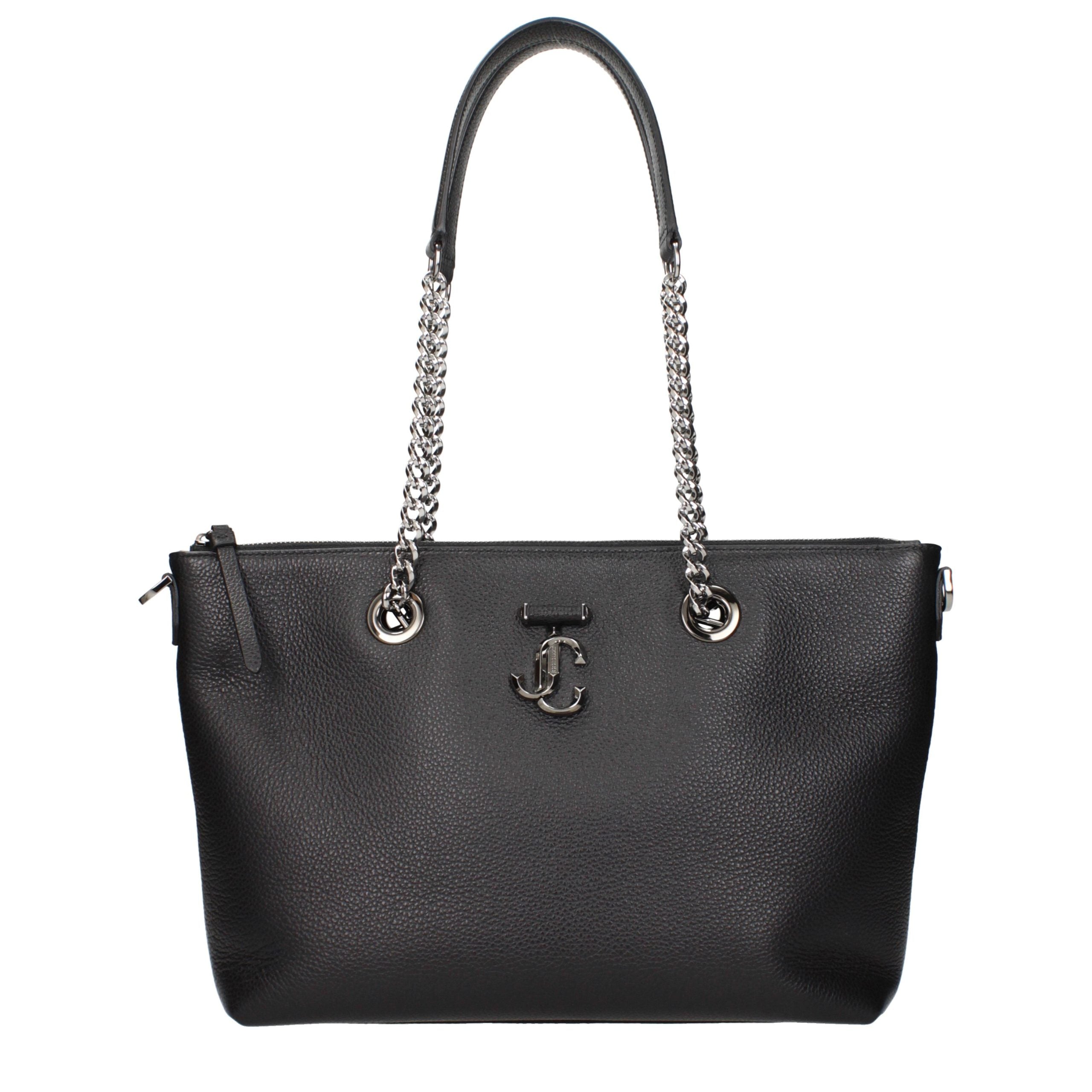 Jimmy Choo Black Leather Shoulder Bag