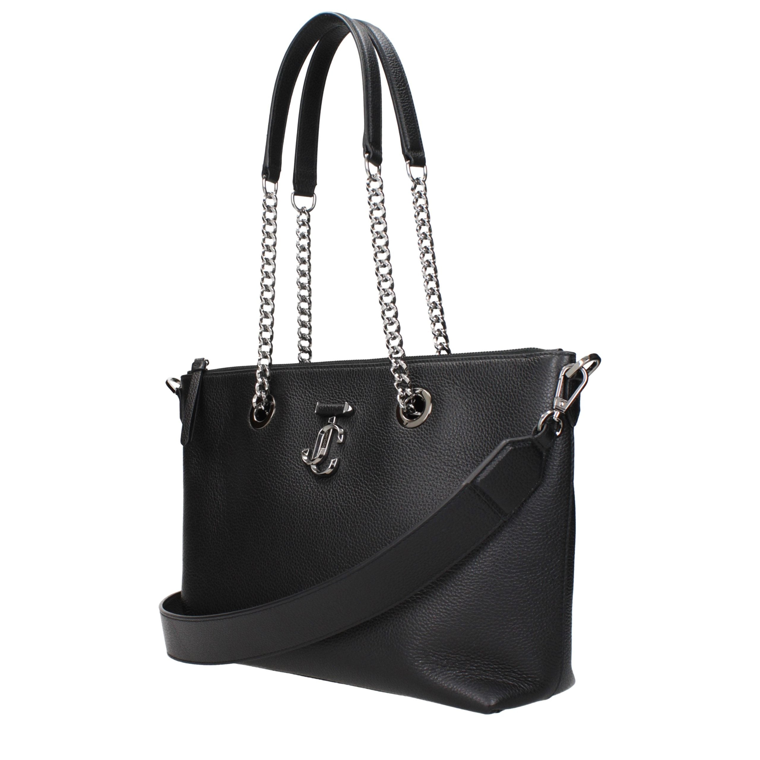 Jimmy Choo Black Leather Shoulder Bag