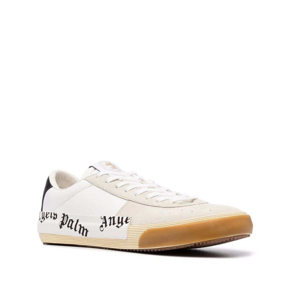 Palm Angels Beige Calfskin Low Top Sneakers