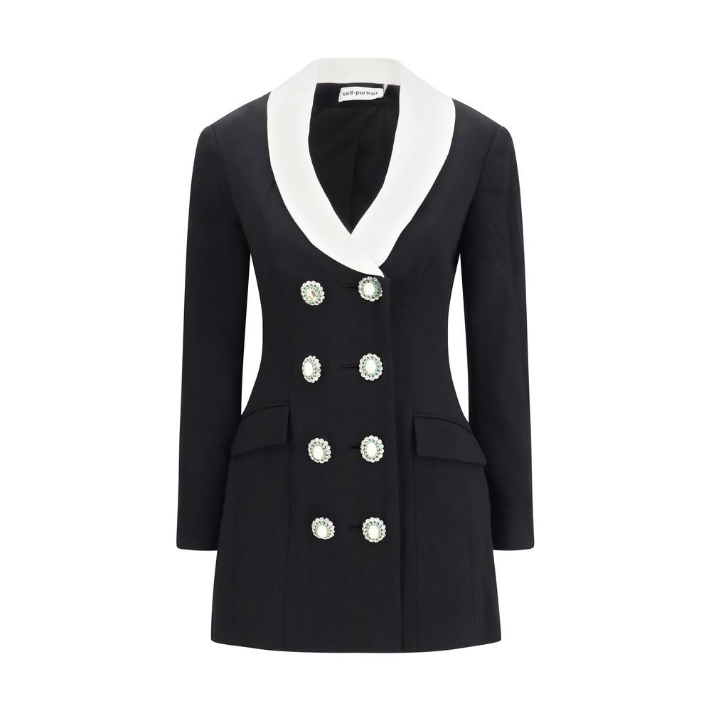 Self-Portrait Black Wool Oves Aries Blazer