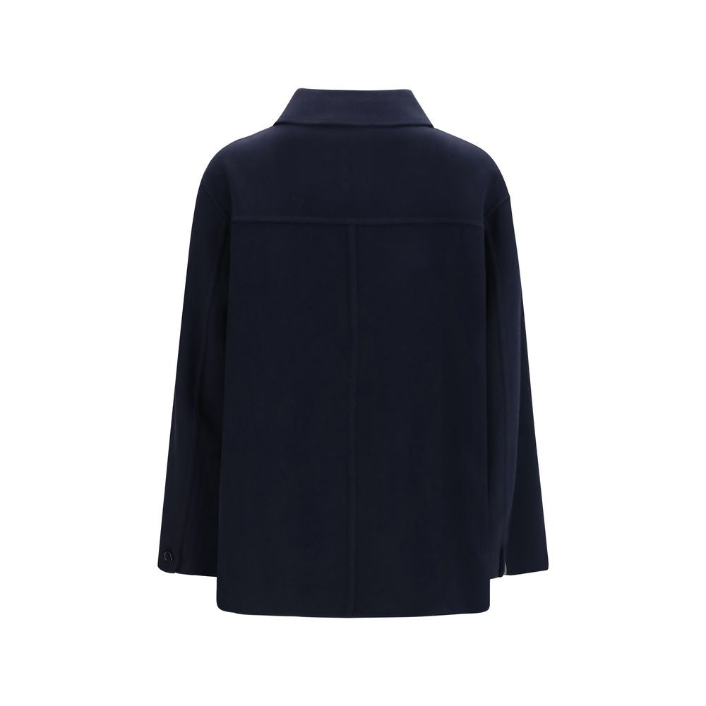 'S Max Mara Blue Wool Oves Aries Coat