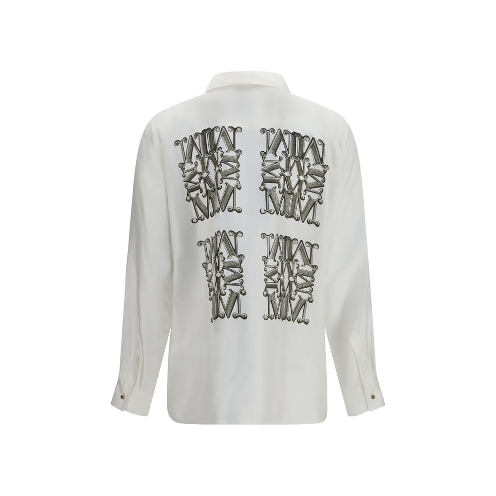 Max Mara White Silk Dress Shirt