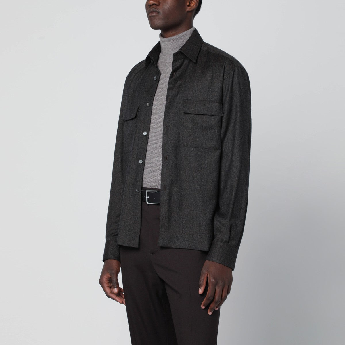 XACUS XACUS Grey wool shirt