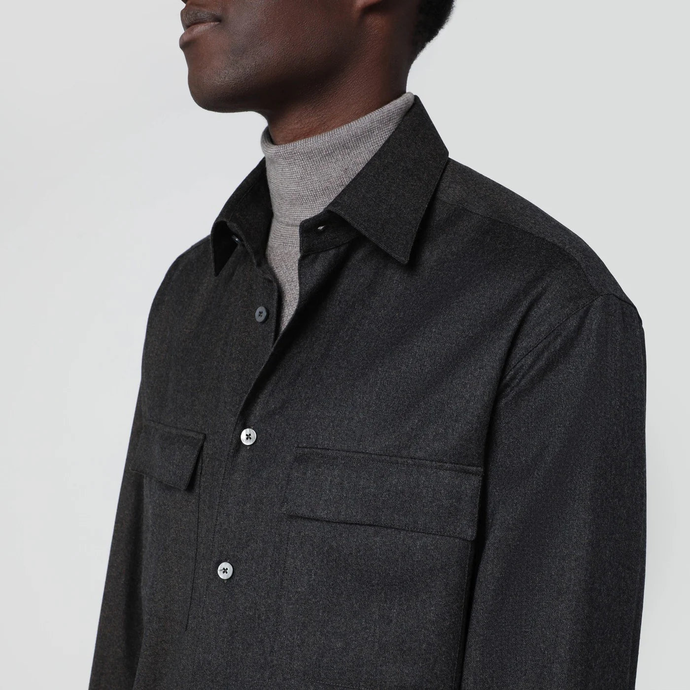 XACUS Grey wool shirt