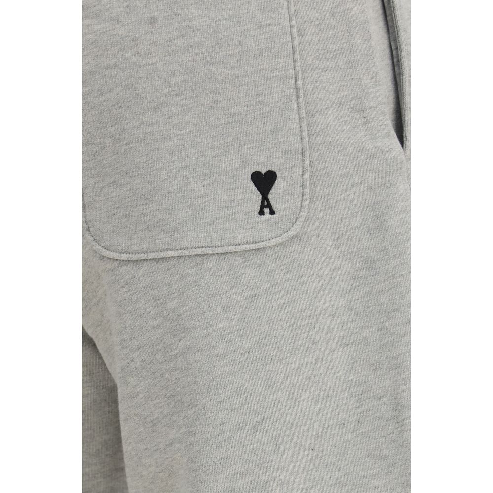 Ami Paris Gray Alpaca Vicugna Pacos Joggers (Workout Pants)