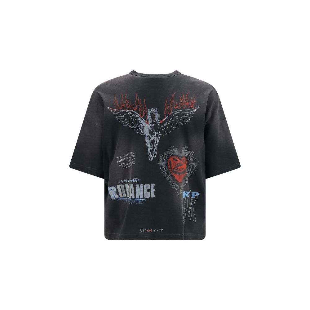 Represent Black Cotton Long Sleeve T-Shirt