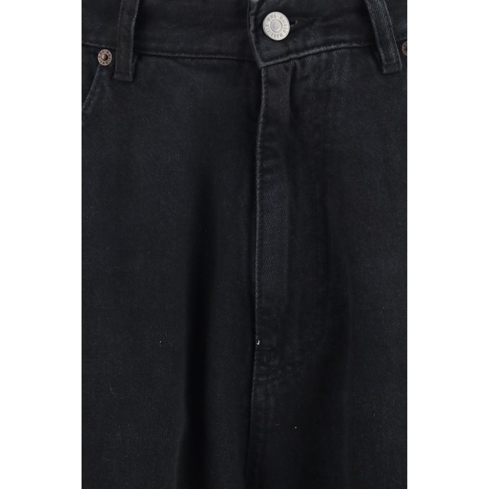 MM6 Black Cotton Straight-Leg Jeans
