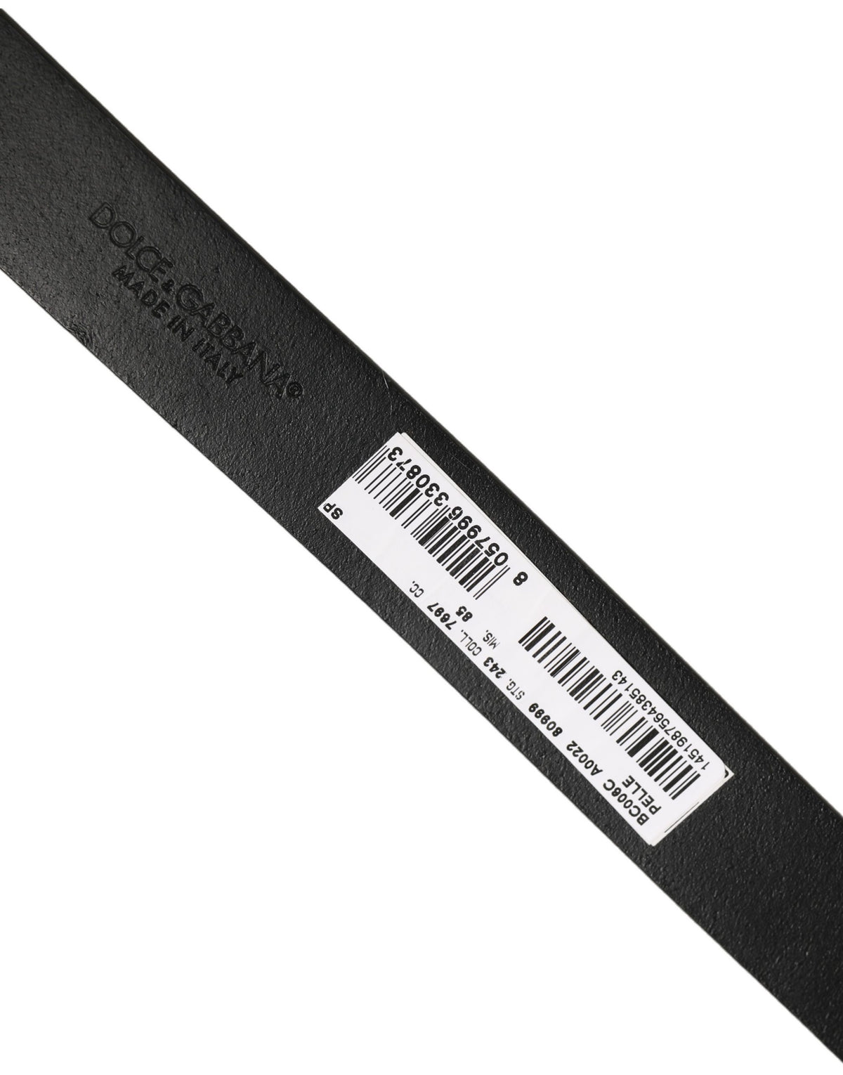 Dolce & Gabbana Black Classic Leather Silver Tone Buckle Belt