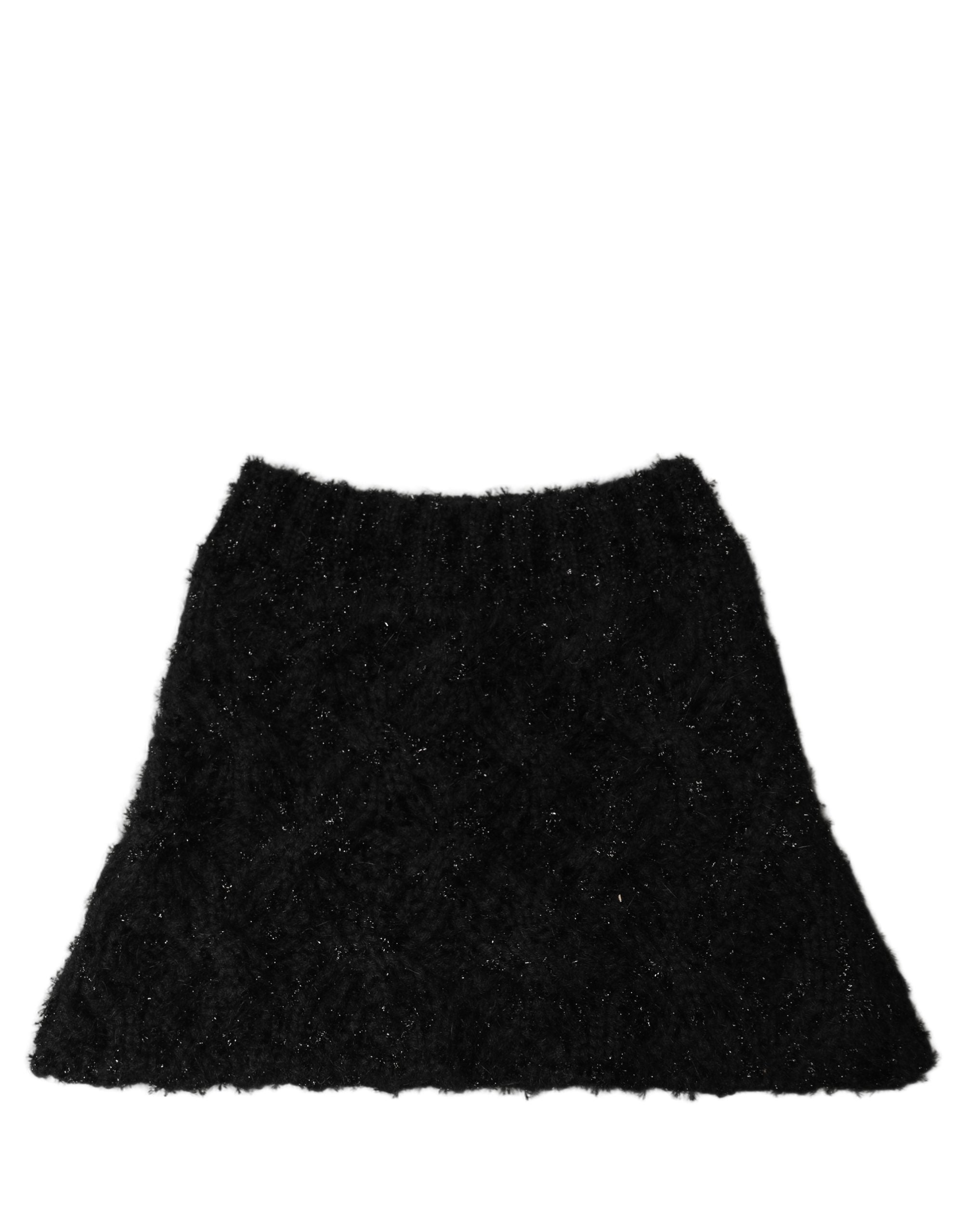 Dolce & Gabbana Men Black Cashmere Knitted Neck Warmer Scarf