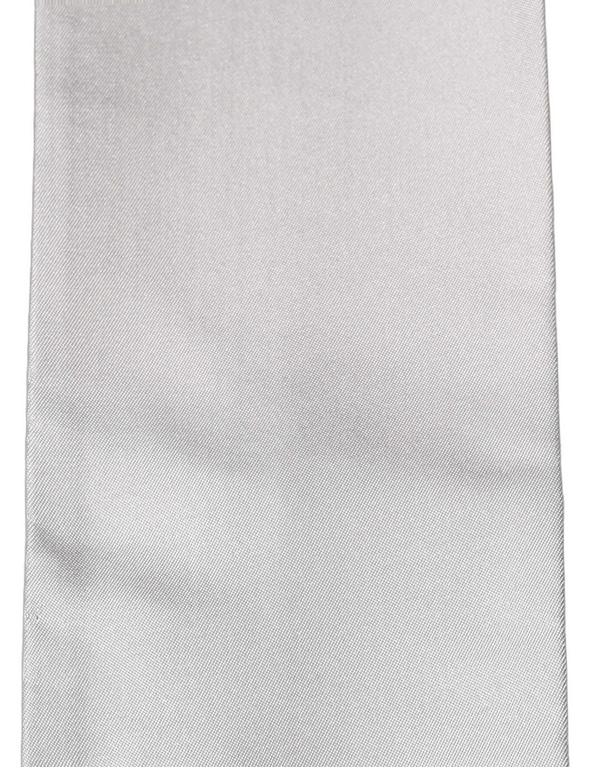 Dolce & Gabbana Light Gray Satin Silk Fringed Lace Stole Scarf