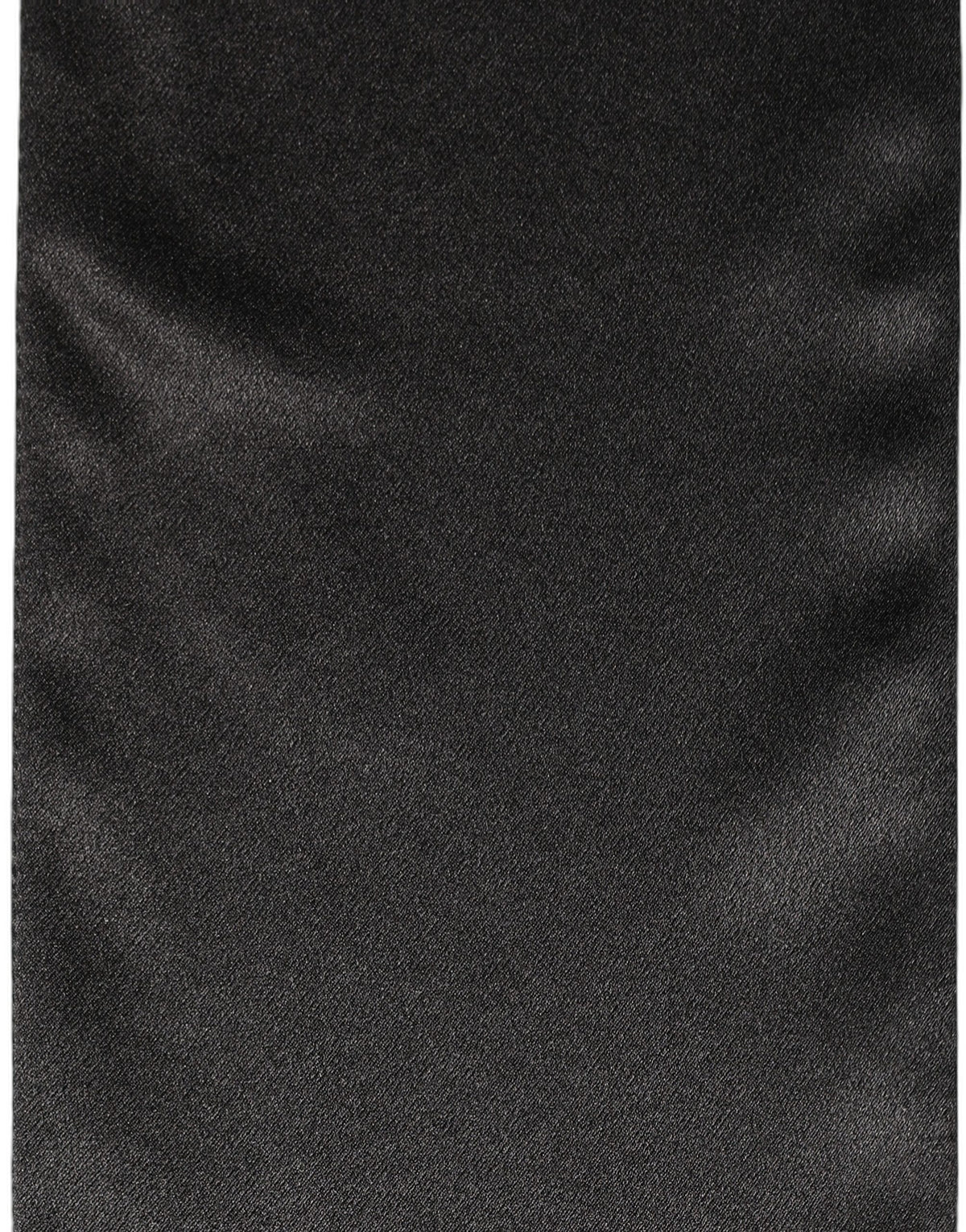 Dolce & Gabbana Men Black Satin Silk Skinny Neck Shawl Scarf