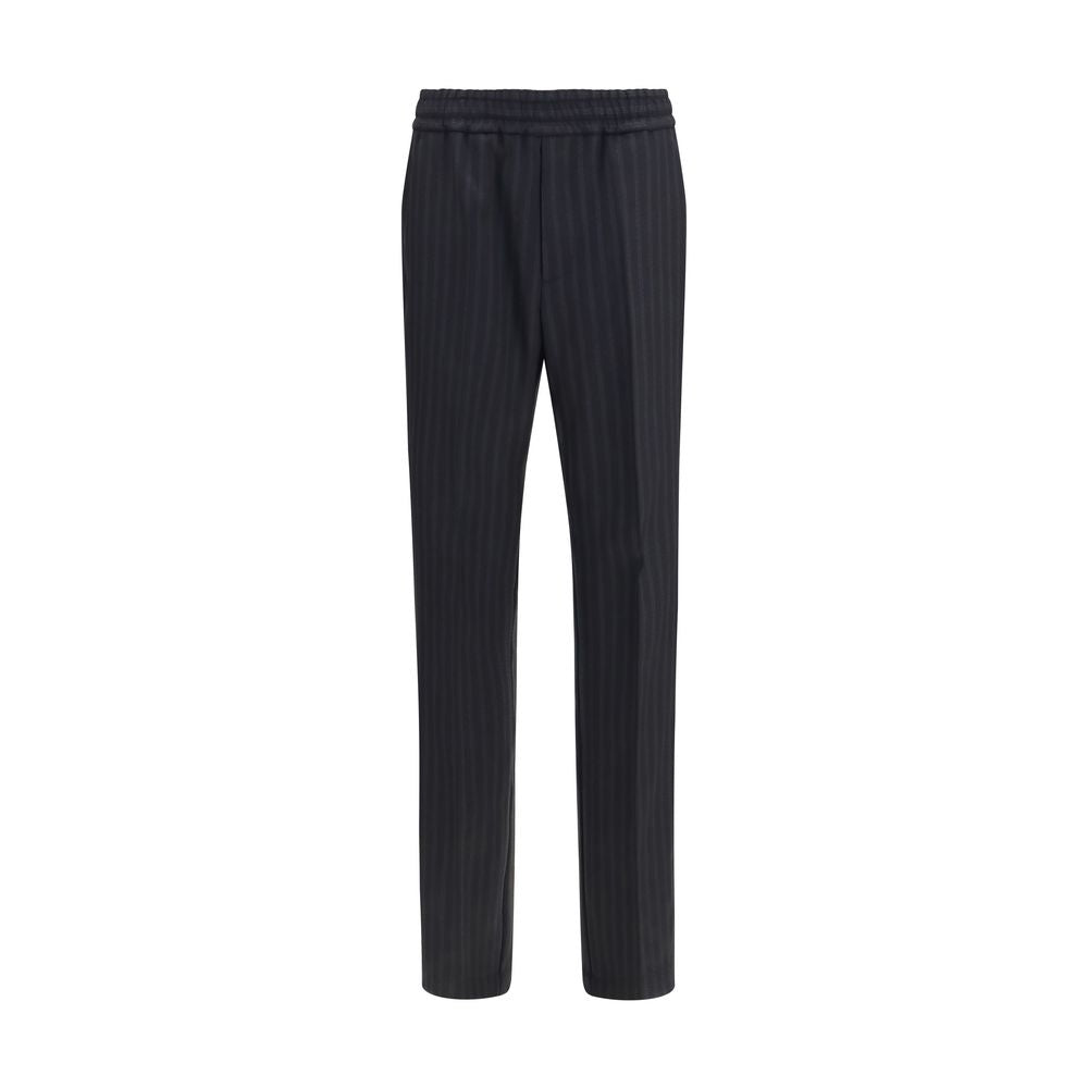 Versace Black Wool Oves Aries Dress Pants