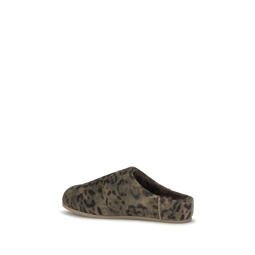 UGG Brown Suede Leather Mules